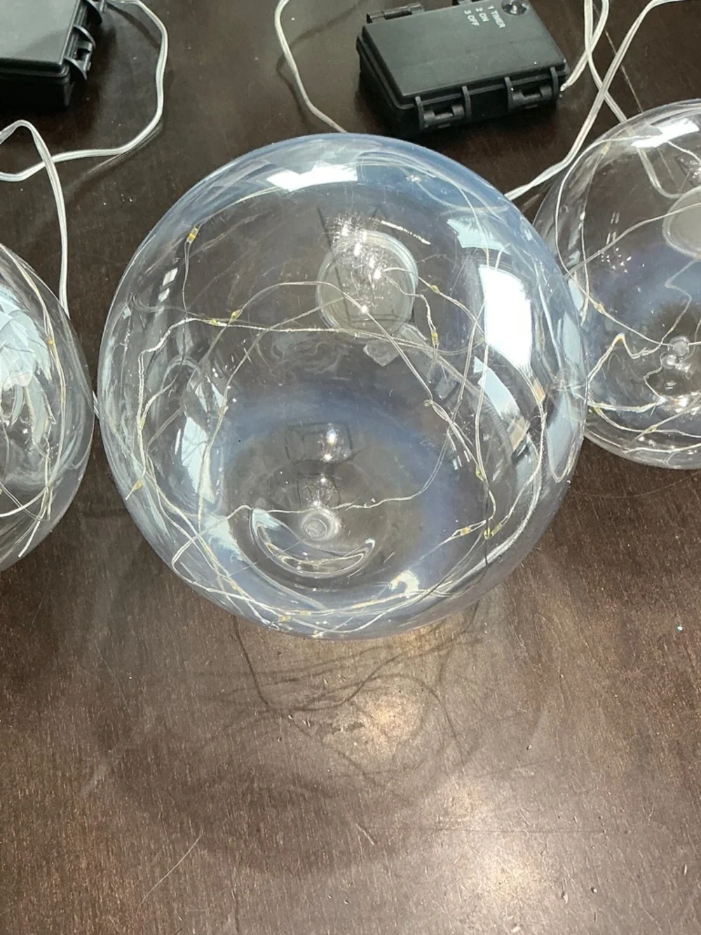 Clear Glass Globe String Lights with Warm White LEDs